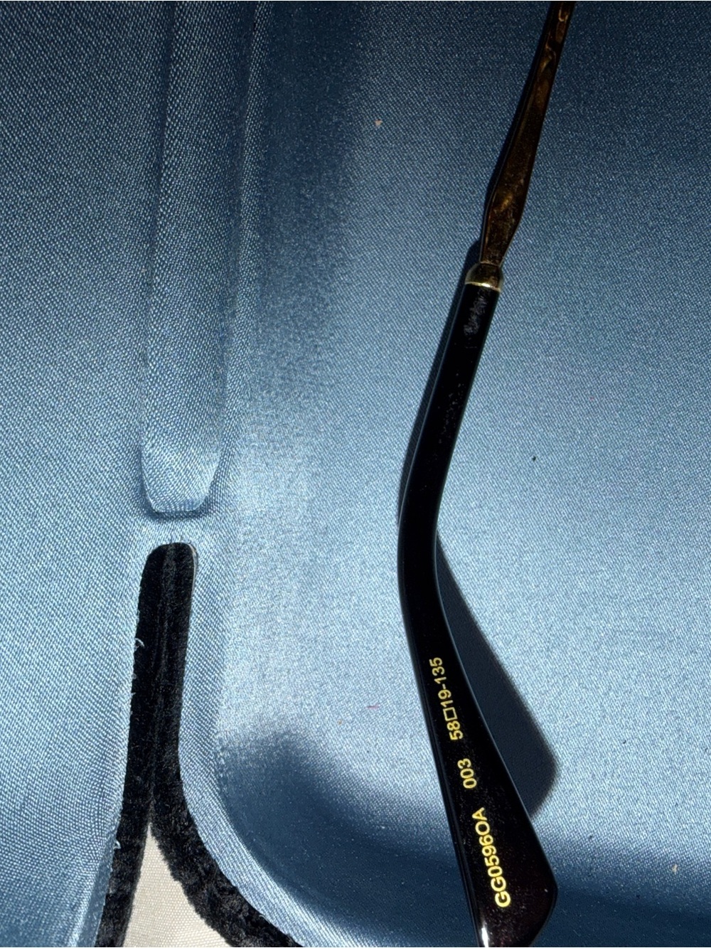 Gucci Gold Round Glasses with Red and Black Trim - Picture 4 of 4